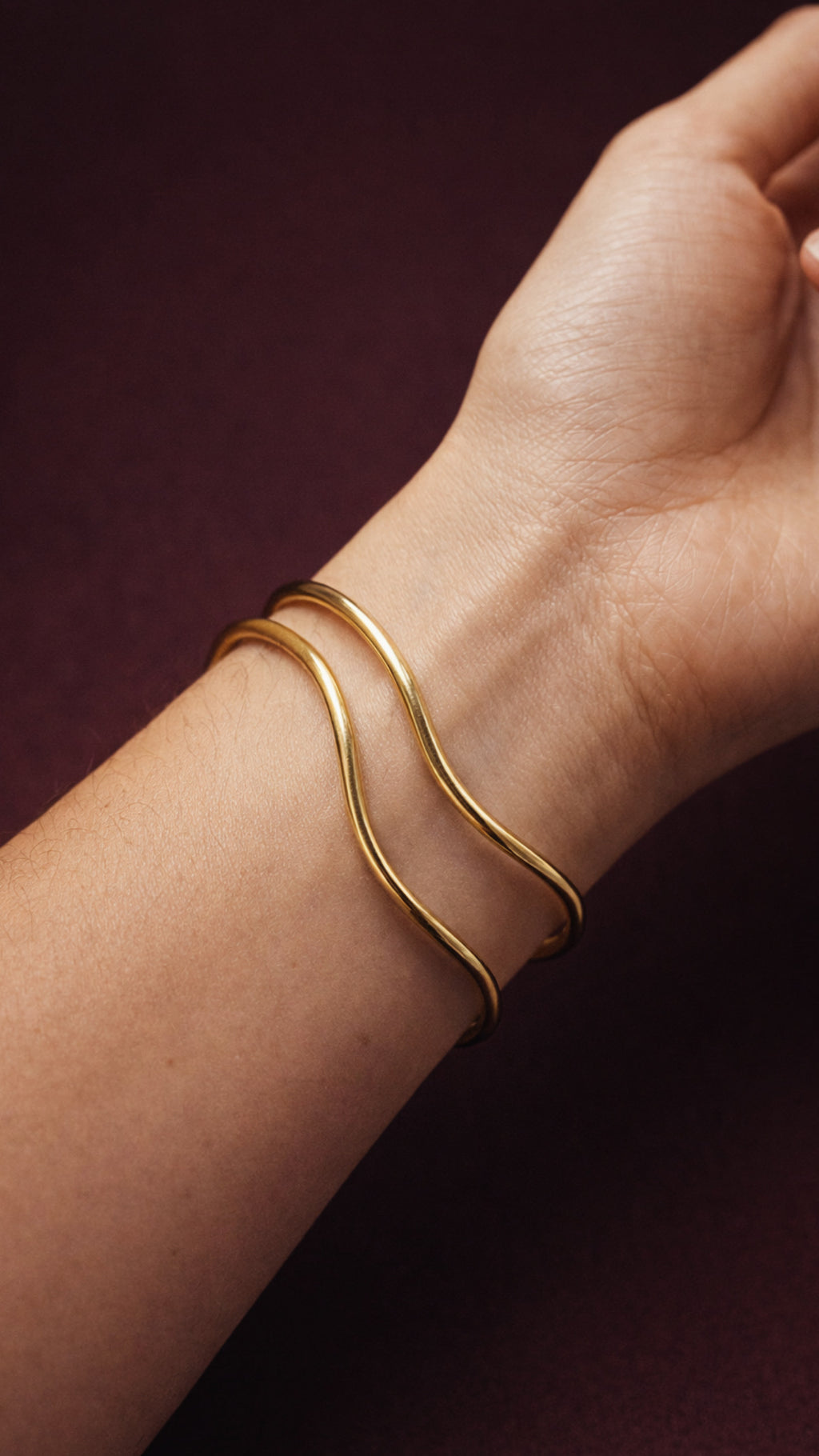 Wave Open Cuff Bracelet